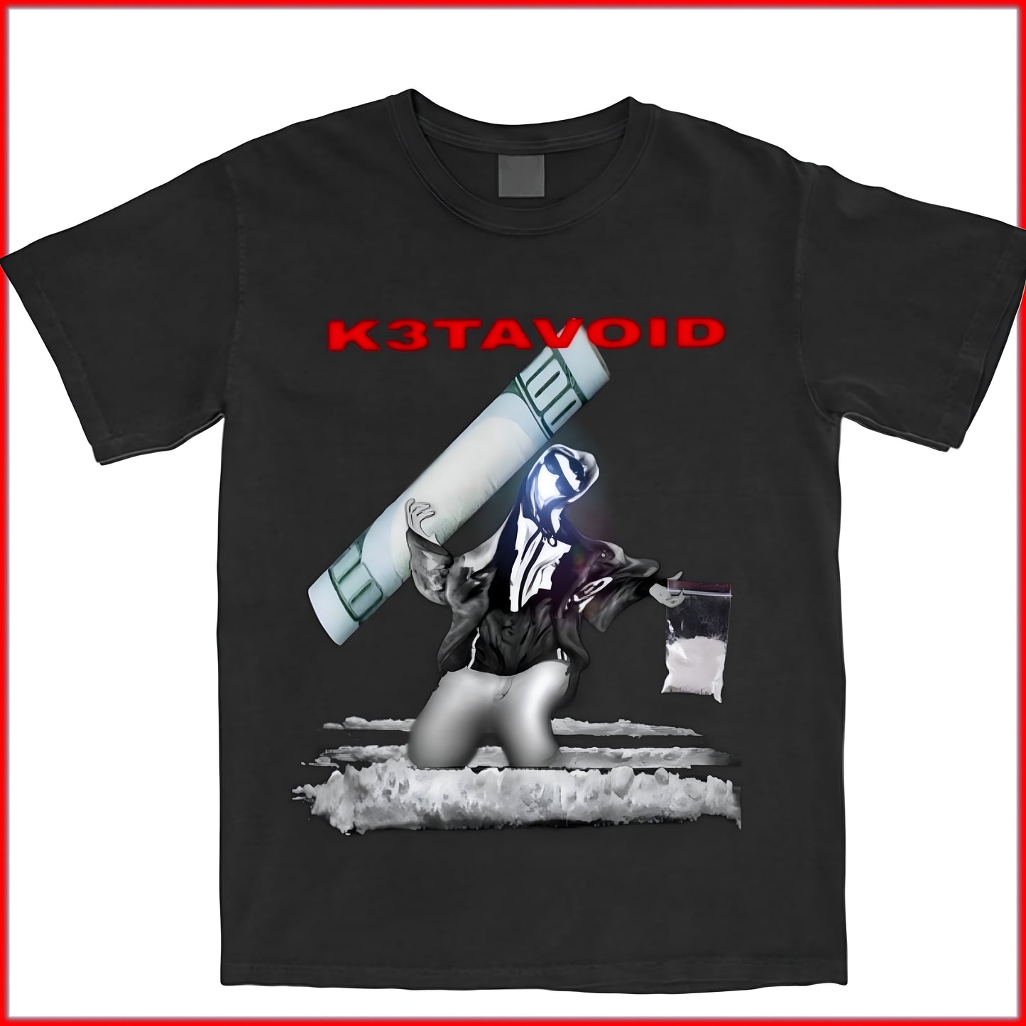 K3TAVOID | SKIING BLACK TEE & CD BUNDLE *limited*