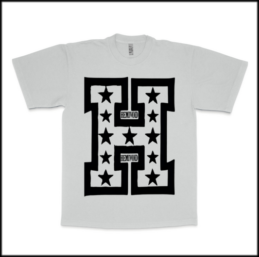 HEMIVOID STAR TEE | off white
