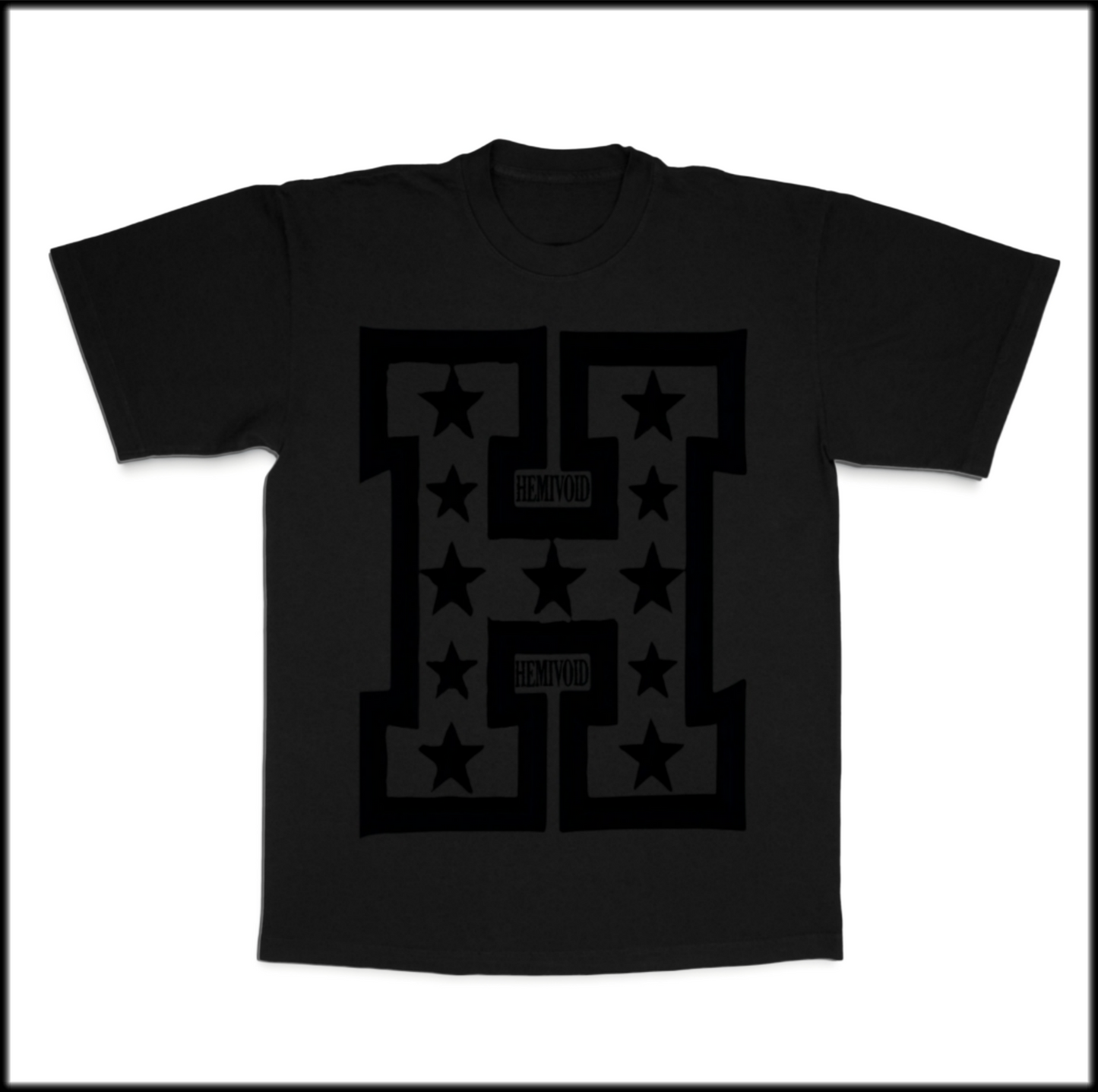 HEMIVOID STAR TEE | black