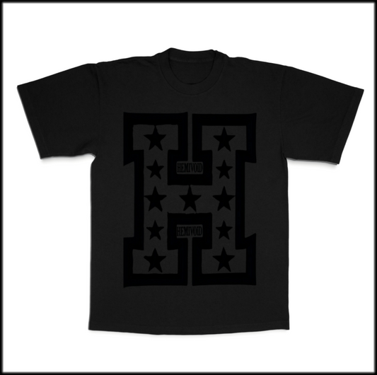 HEMIVOID STAR TEE | black